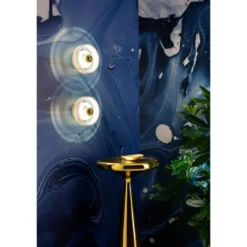 Tom Dixon Stone vägglampa LED, vit marmor/mässing