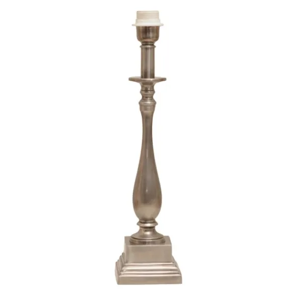 Hallbergs Belysning Strada Lampfot Låg Antik Silver 11,5cm