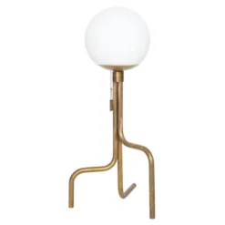 Konsthantverk Strapatz bordslampa, råmässing/opal 49cm