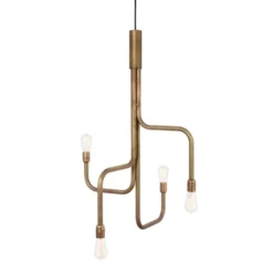 Konsthantverk Strapatz taklampa, råmässing 65cm