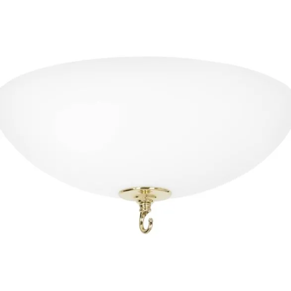Konsthantverk Stävie plafond, blankpolerad mässing/opal 38cm