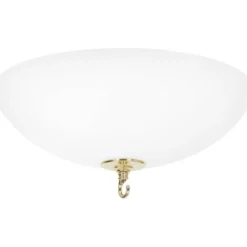 Konsthantverk Stävie plafond, blankpolerad mässing/opal 38cm