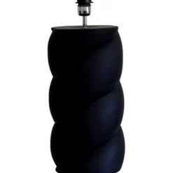 Hallbergs Belysning Swirl Lampfot Matt svart 23cm