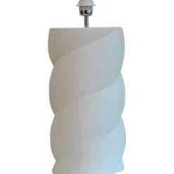 Hallbergs Belysning Swirl Lampfot Matt vit 23cm