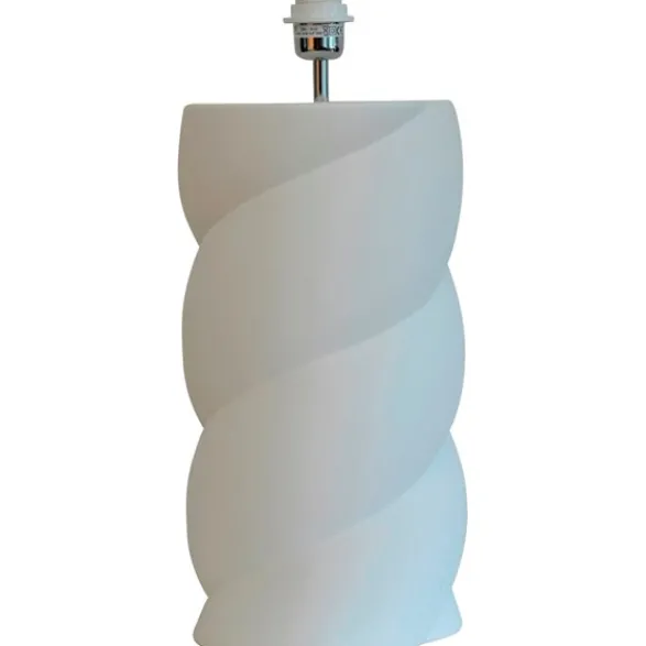 Hallbergs Belysning Swirl Lampfot Matt vit 23cm