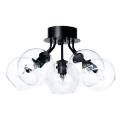 Co Bankeryd Tage plafond, svart/glas 50cm