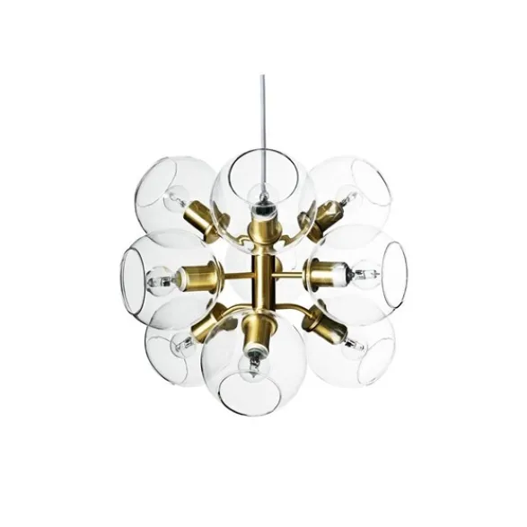 Co Bankeryd Tage 50 taklampa, mässing/klar 45cm