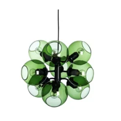 Co Bankeryd Tage 50 taklampa, svart/grön 45cm