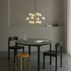 Herstal Takkrona Gil 12 satin brass/opal glas