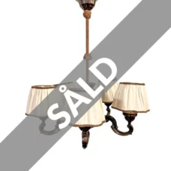 Vintage by Bright 1-2-3 Taklampa 5armar Brun/Vit Trä , 62 cm