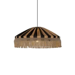 Alde & Lind Taklampa Capri D50 s/s frans E27 5m IP44 taupe/svart