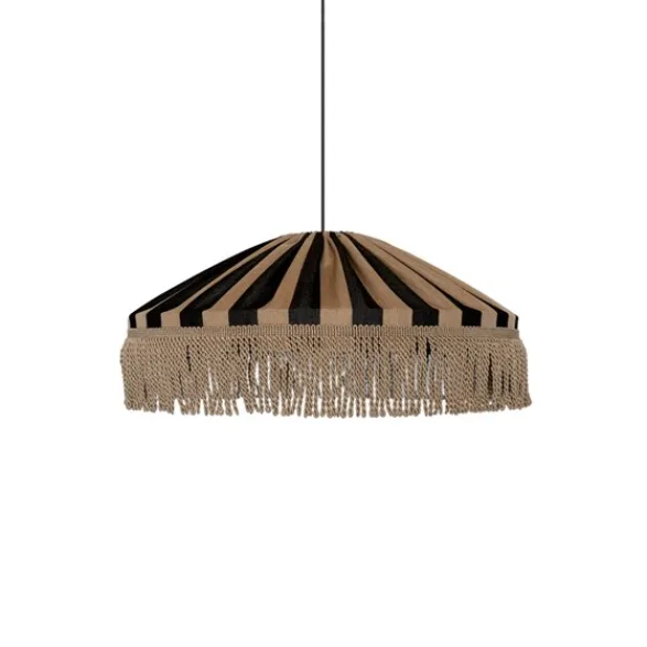 Alde & Lind Taklampa Capri D50 s/s frans E27 5m IP44 taupe/svart