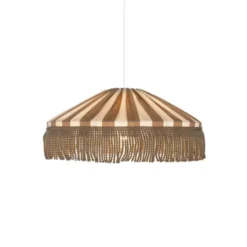 Alde & Lind Taklampa Capri D50 s/v frans E27 5m IP44 taupe/vit