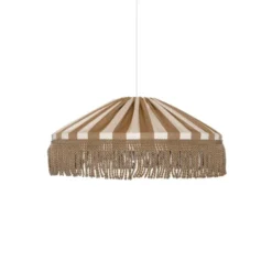 Alde & Lind Taklampa Capri D50 s/v frans E27 5m IP44 taupe/vit