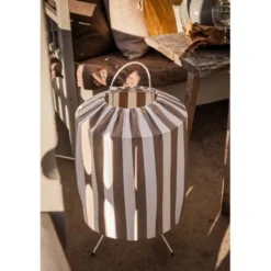 Alde & Lind Taklampa Capri H70 s/v E27 2,5m IP44 taupe/vit