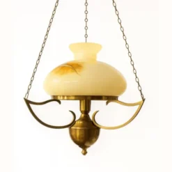 Vintage by Bright 1-2-3 Taklampa Deco Halo, mässing & glas