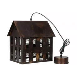 A Lot Decoration Taklampa Hus Antik Brun, large