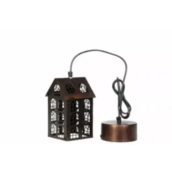 A Lot Decoration Taklampa Hus Antik Brun, small