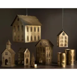 A Lot Decoration Taklampa Hus Antik Mässing, small