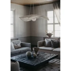 Alde & Lind Taklampa Monstera D115 bomull cream