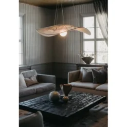 Alde & Lind Taklampa Monstera D115 bomull cream
