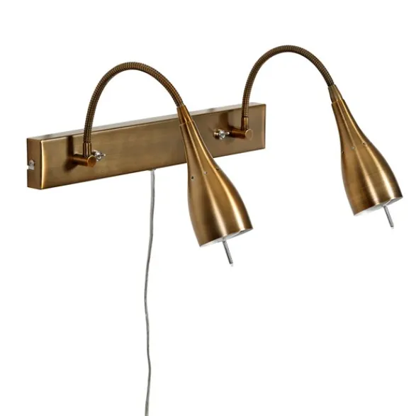 Armaturhantverk Tanum vägglampa 2-arm, oxid