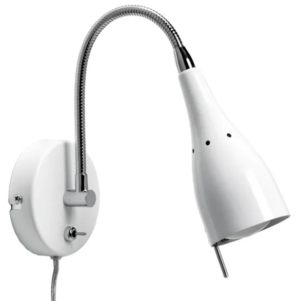 Armaturhantverk Tanum vägglampa, vit 37cm