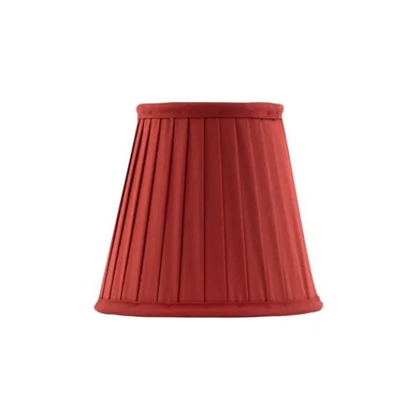 Karlskrona Lampfabrik Textilskärm mörkröd 13cm