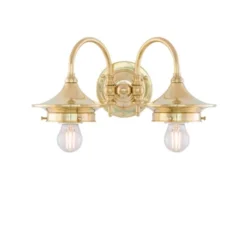Karlskrona Lampfabrik Tigerstedt Vägglampa IP24, mässing