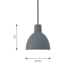 Louis Poulsen Toldbod 170 taklampa, blå grå 17cm