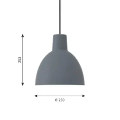 Louis Poulsen Toldbod 250 taklampa, blå grå 25cm