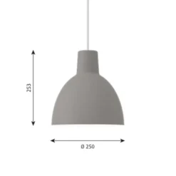 Louis Poulsen Toldbod 250 taklampa, ljusgrå 25cm