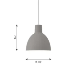 Louis Poulsen Toldbod 170 taklampa, ljusgrå 17cm