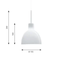 Louis Poulsen Toldbod 155 taklampa, opalglas 15,5cm