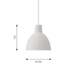 Louis Poulsen Toldbod 170 taklampa, vit 17cm