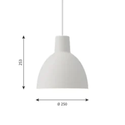 Louis Poulsen Toldbod 250 taklampa, vit 25cm