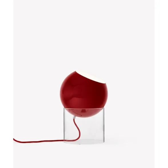 &tradition Topan Bordslampa VP13 Clear acrylic base Vermilion Red