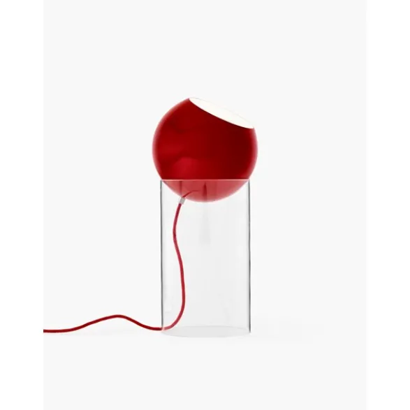 &tradition Topan Golvlampa VP14 Clear acrylic base Vermilion Red