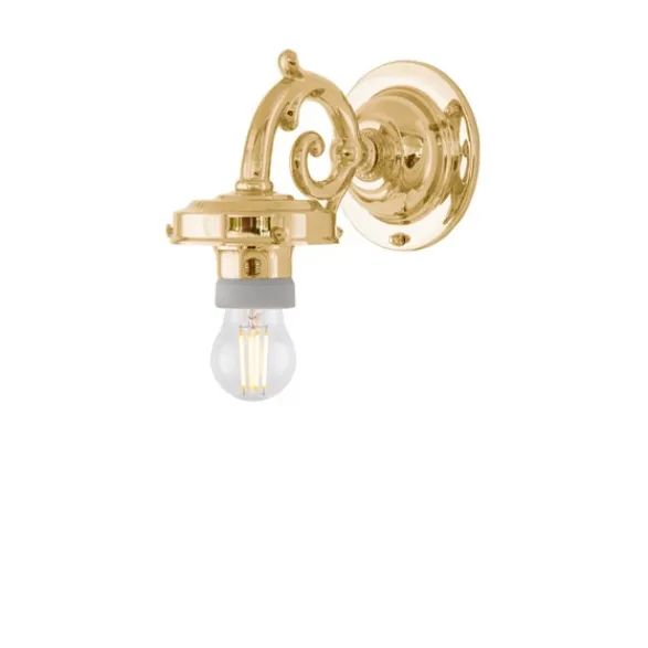 Karlskrona Lampfabrik Topelius Vägglampa IP24, mässing