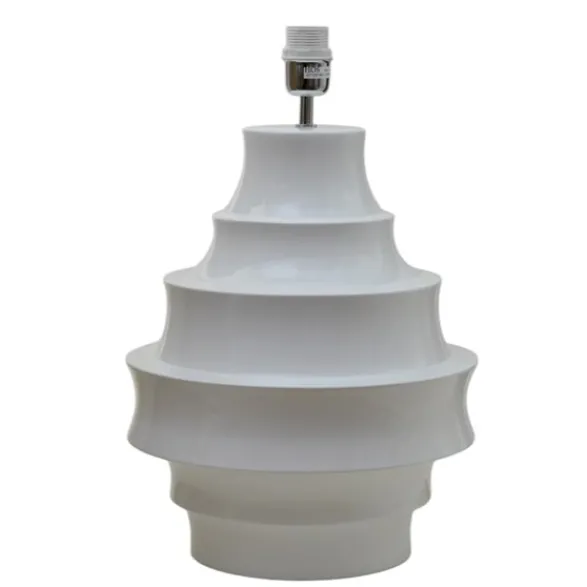 Hallbergs Belysning Trinity Lampfot Glossy White 31cm