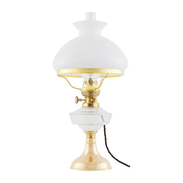 Karlskrona Lampfabrik Trossö Bordslampa m. skärmring, Polerad mässing
