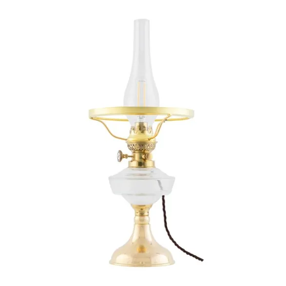 Karlskrona Lampfabrik Trossö Bordslampa m. skärmring, Polerad mässing