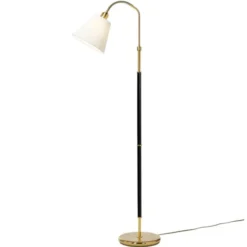 Armaturhantverk Tullgarn golvlampa, mässing/svart 145cm