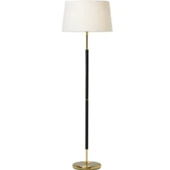Armaturhantverk Tullgarn golvlampa, mässing/svart 130cm
