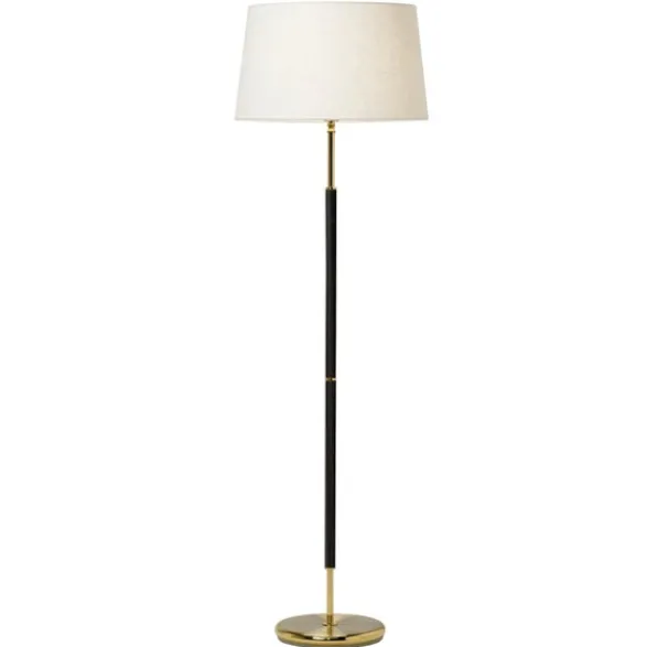 Armaturhantverk Tullgarn golvlampa, mässing/svart 130cm