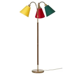 Armaturhantverk Tullgarn golvlampa trearmad, oxid/valnöt 145cm