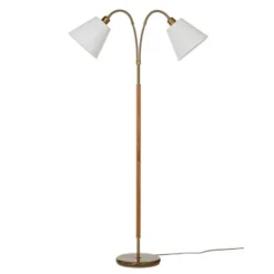 Armaturhantverk Tullgarn golvlampa tvåarmad, oxid/ek 145cm