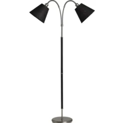 Armaturhantverk Tullgarn golvlampa tvåarmad, råjärn/svart 145cm