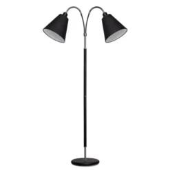Armaturhantverk Tullgarn Golvlampa tvåarmad, svart 145cm