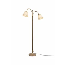 Vintage by Bright 1-2-3 Twin Brass Golvlampa – Böjda Armar